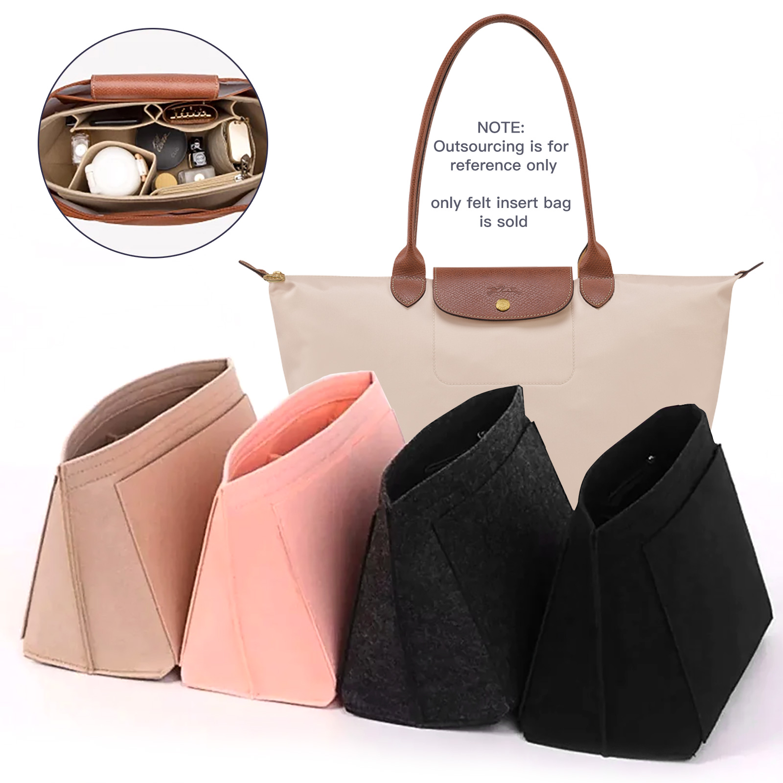 Backpack Insert Organizer - Felt Insert Bag Fits For Handbag