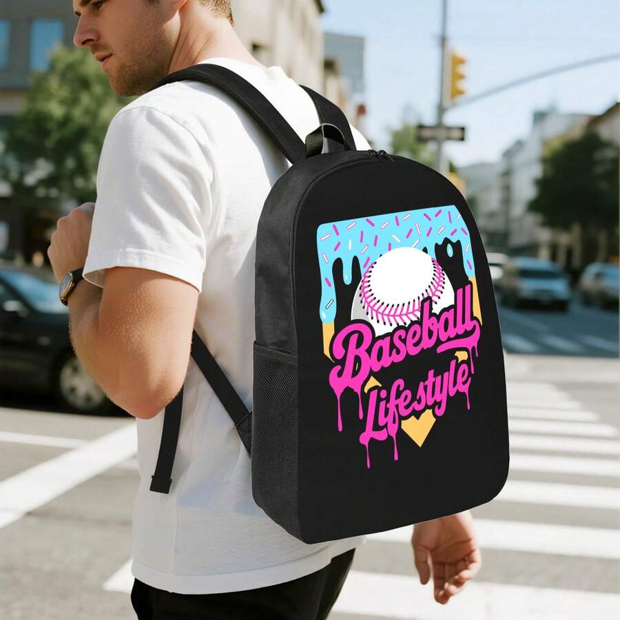 Baseball Drip Design Backpack  - Laptop Backpack 15.6 recensie en prijs