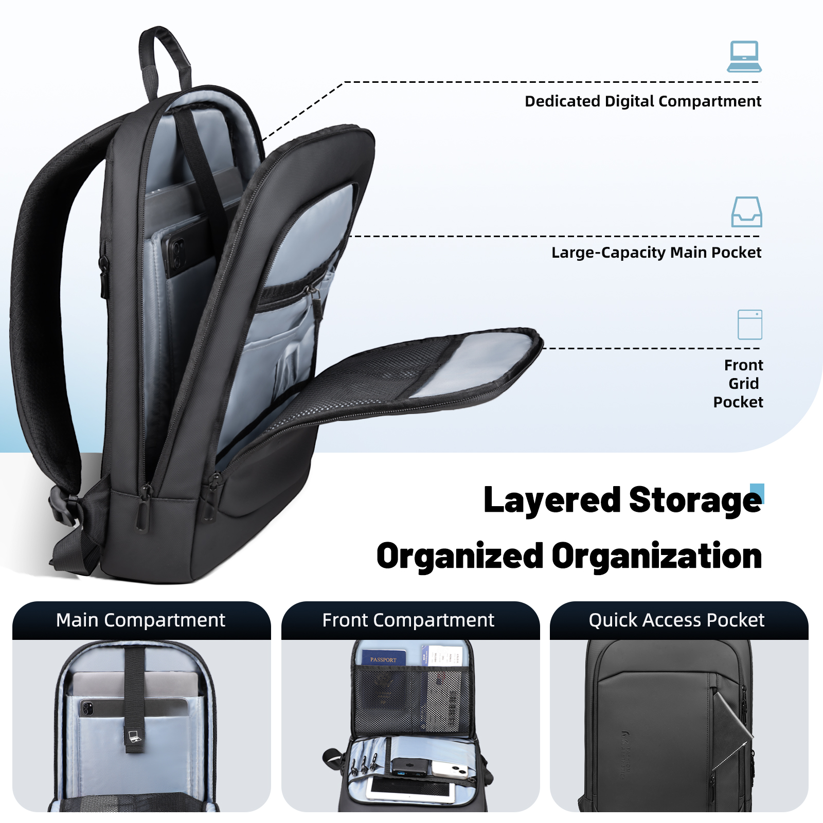 HK Lightweight Men's Business  - Laptop Backpack 15.6 recensie en prijs