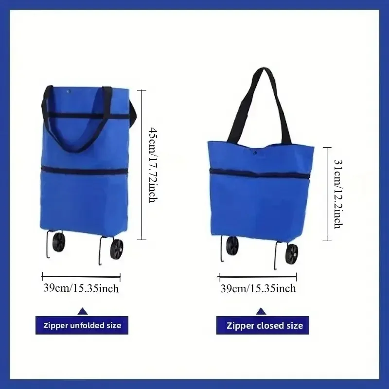 1pc Portable Shopping Cart wit - Foldable Backpack Small recensie en prijs