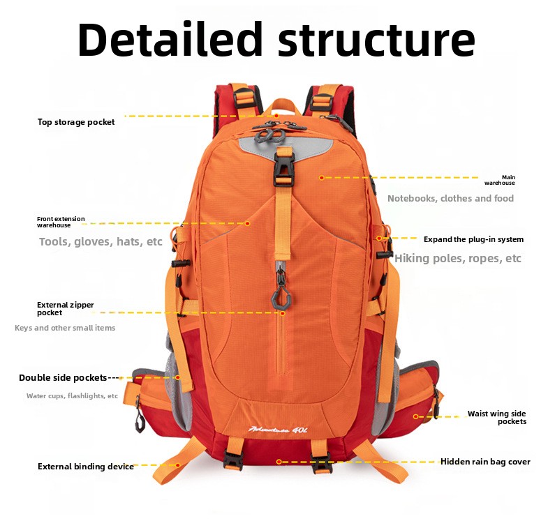 40L Waterproof Hiking Backpack - Foldable Backpack Small recensie en prijs