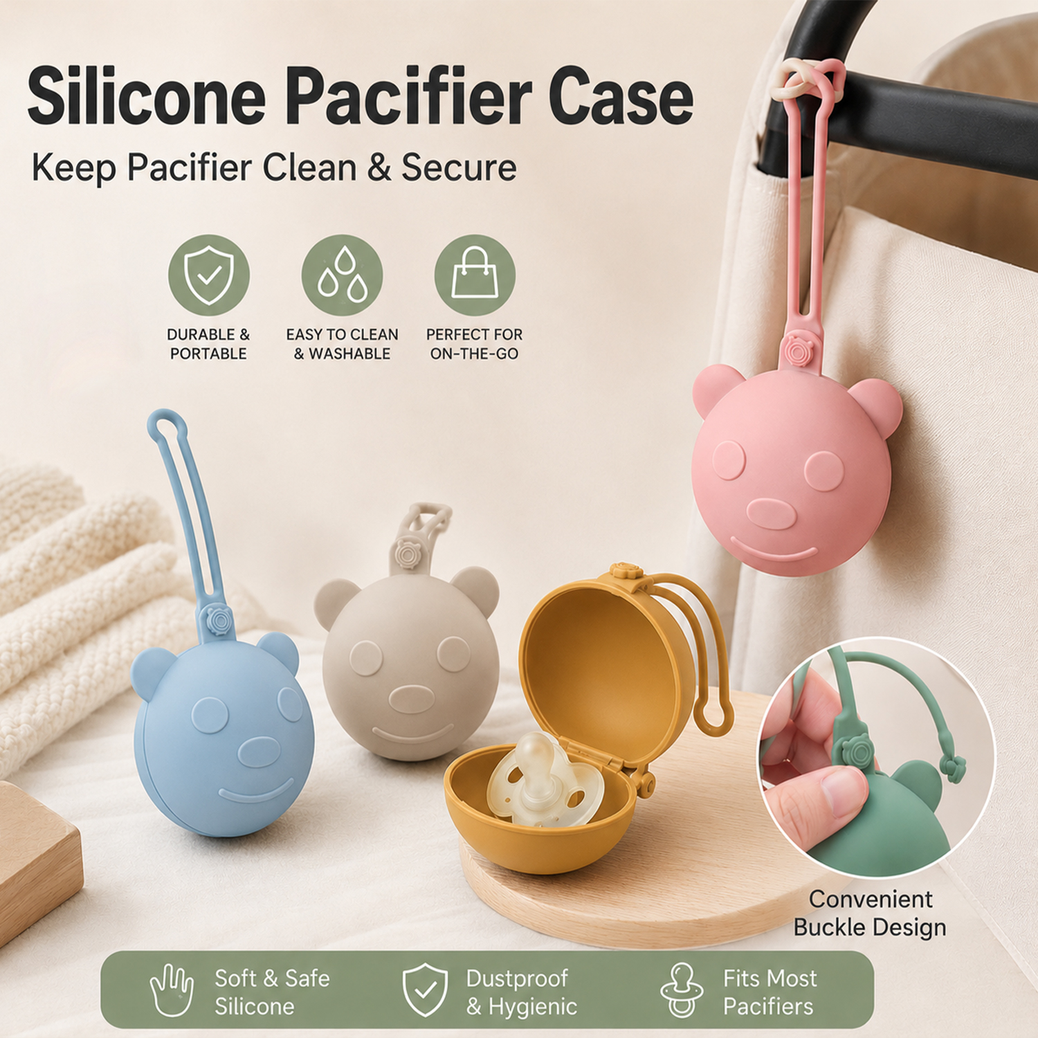 Bear-shaped portable silicone  - Backpack Diaper Bag recensie en prijs