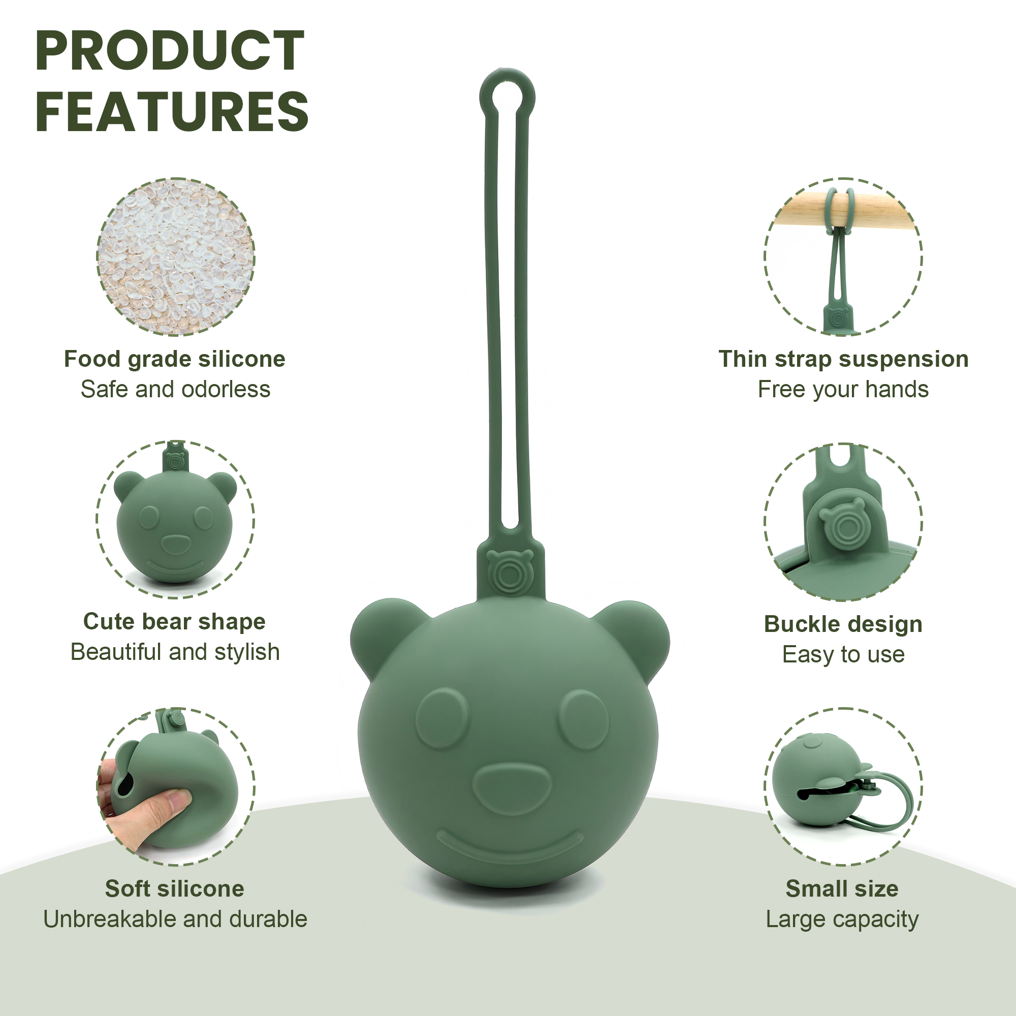 Bear-shaped portable silicone  - Backpack Diaper Bag recensie en prijs