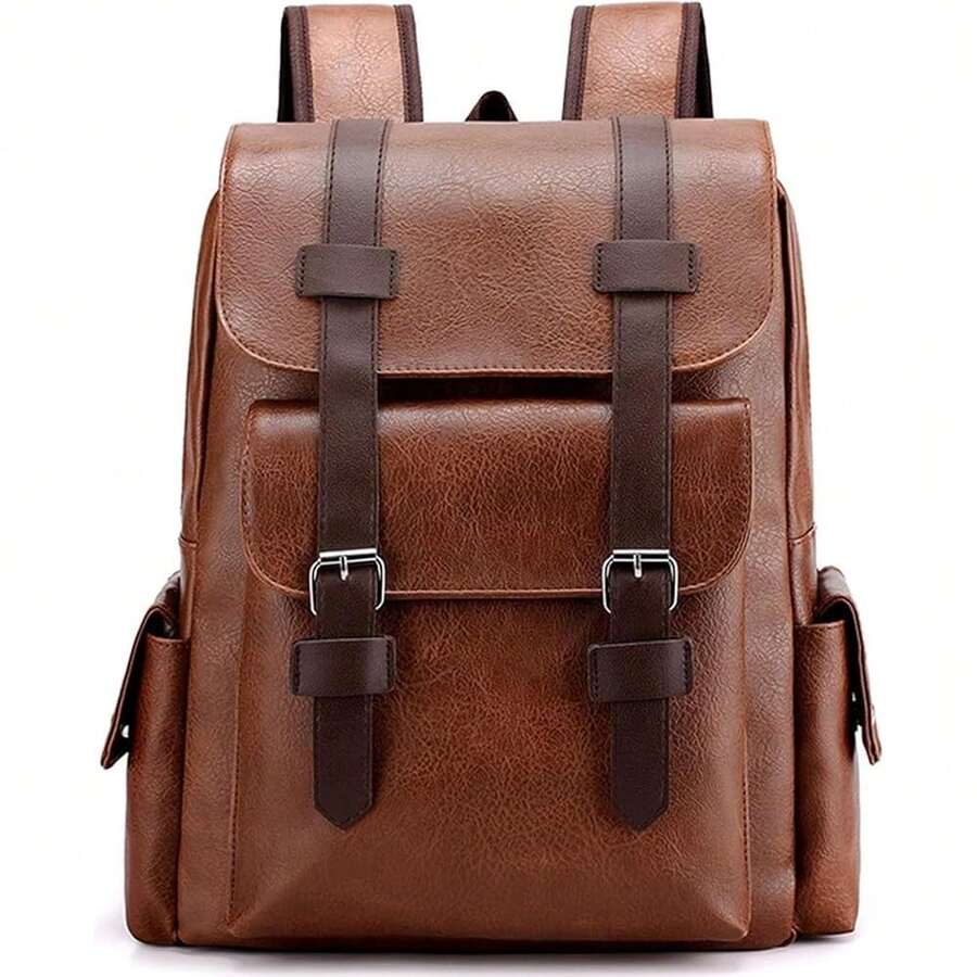 PU Leather Backpack For Men An - Laptop Backpack 15.6 recensie en prijs