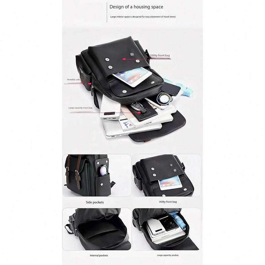 PU Leather Backpack For Men An - Laptop Backpack 15.6 recensie en prijs
