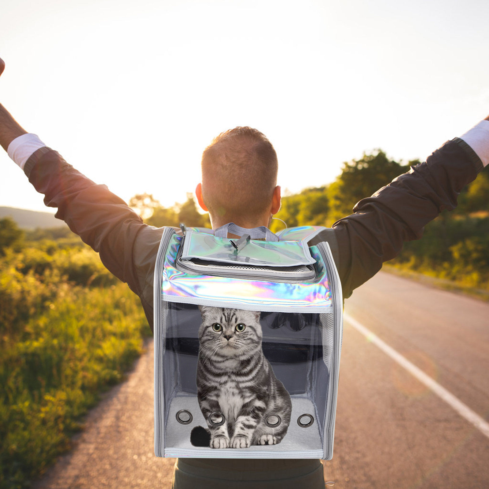 Breathable Mesh Pet Backpack C - Foldable Backpack Small recensie en prijs