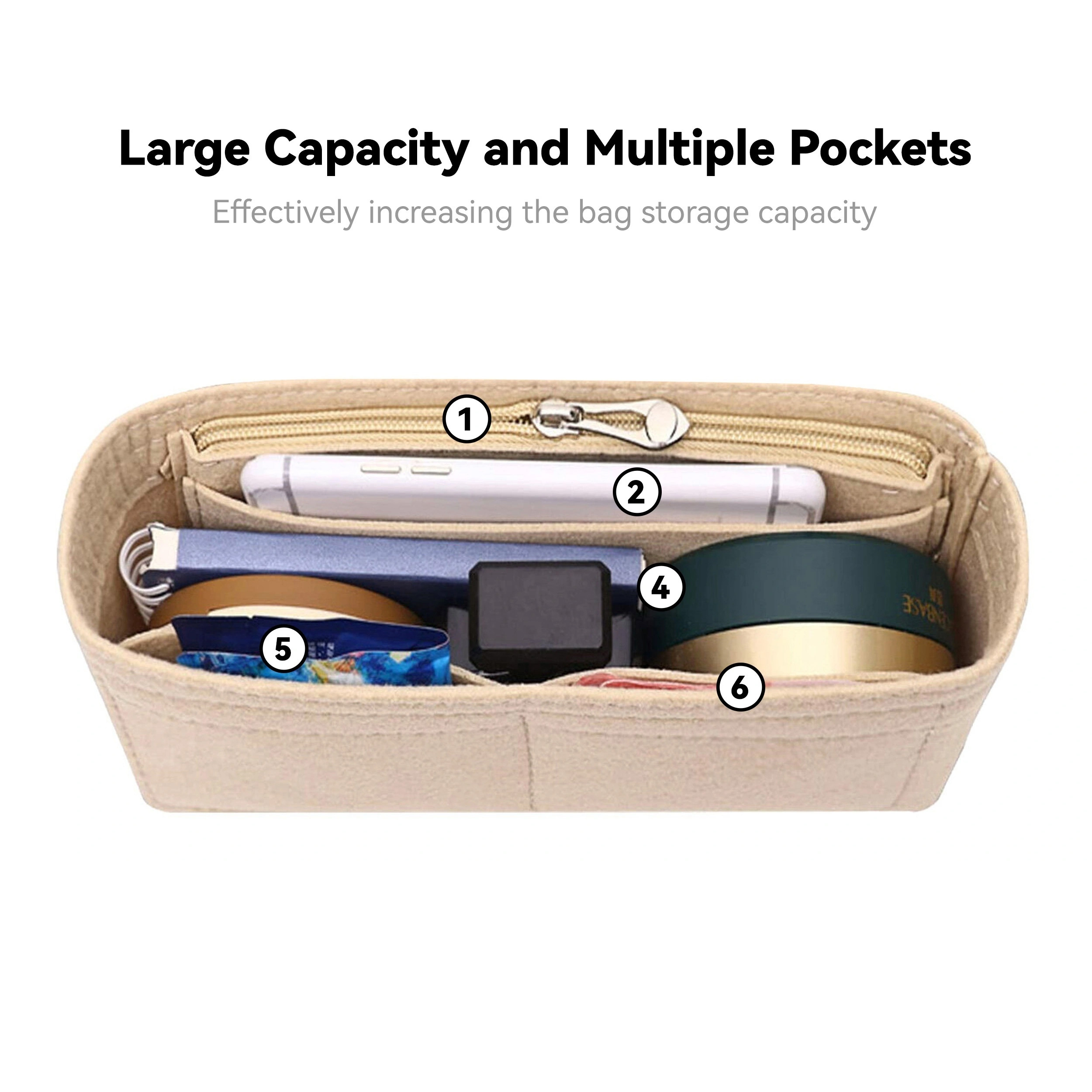 Felt Insert Bag Organizer, Mak - Backpack Insert Organizer recensie en prijs