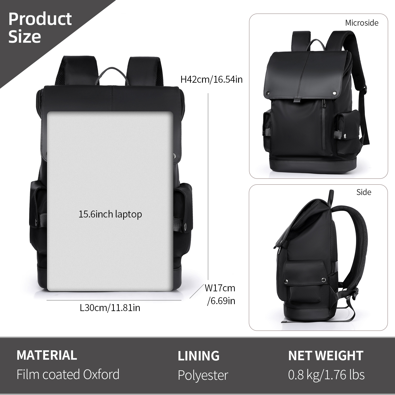 15.6in Laptop Backpack Oxford  - Hiking Backpack Waterproof recensie en prijs