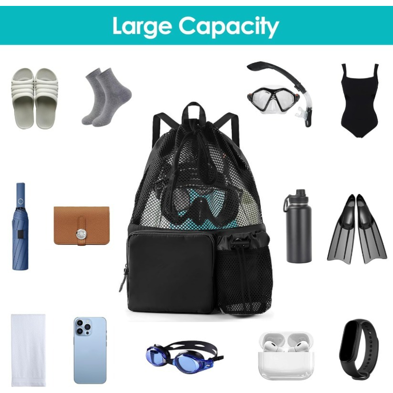 Large Capacity Mesh Drawstring - Drawstring Gym Bag recensie en prijs