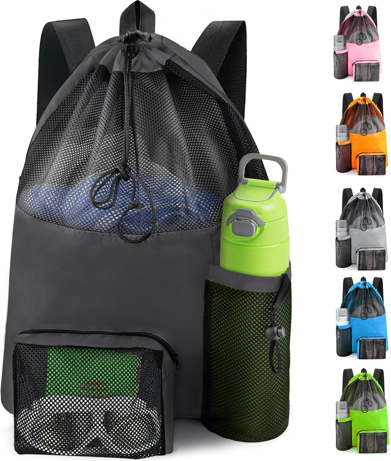 Swim Mesh Beach Bag, Waterproo - Drawstring Gym Bag recensie en prijs