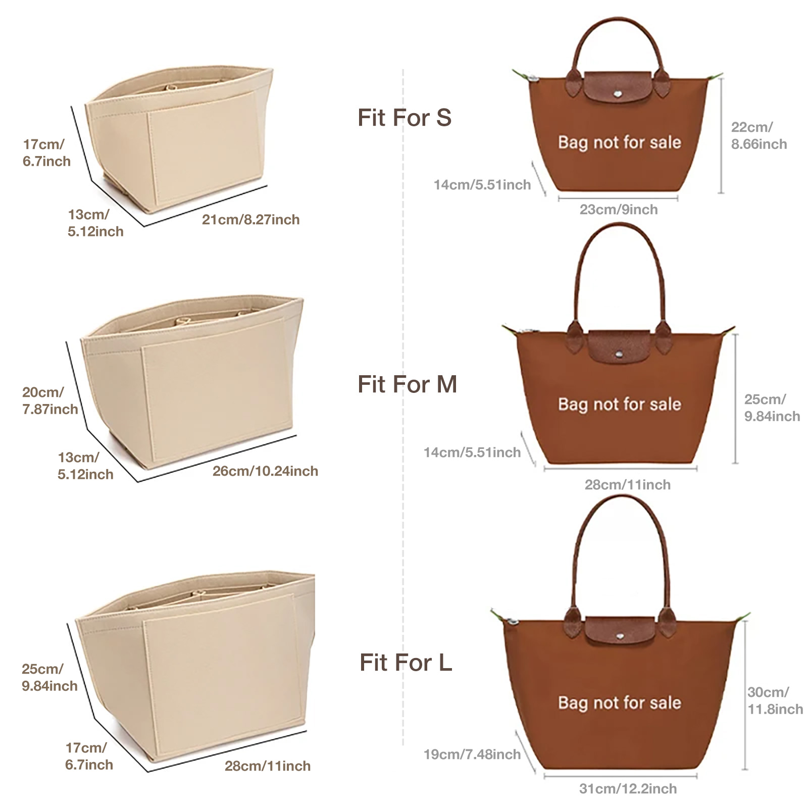 Felt Insert Bag Fits For Handb - Backpack Insert Organizer recensie en prijs